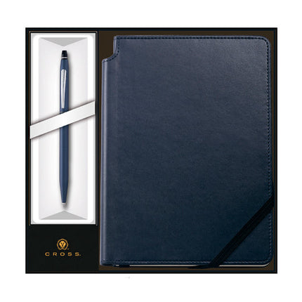 Cross Gift Set - Classic Click Midnight Blue Pen with Midnight Blue Journal
