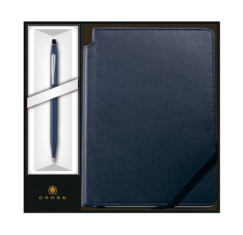 Cross Gift Set - Classic Click Midnight Blue Pen with Midnight Blue Journal