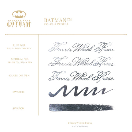 Ferris Wheel Press - The Marquise Fountain Pen and 38ml Ink Set - Batman