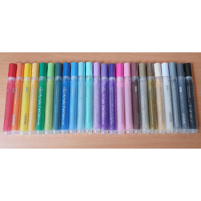 Flysea Acrylic Paint Markers Medium Tip - Pack of 24