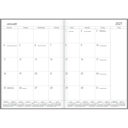 Collins Diary A4 Planner Designer - Month to View - Floral Bouquet - 2027