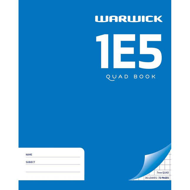 Warwick Exercise Book Quad - 1E5 2 styles