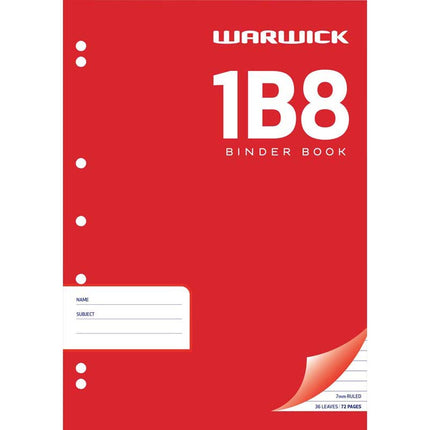 Warwick Exercise Book Punched - 1B8