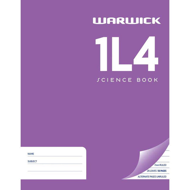 Warwick Exercise Book Science - 1L4