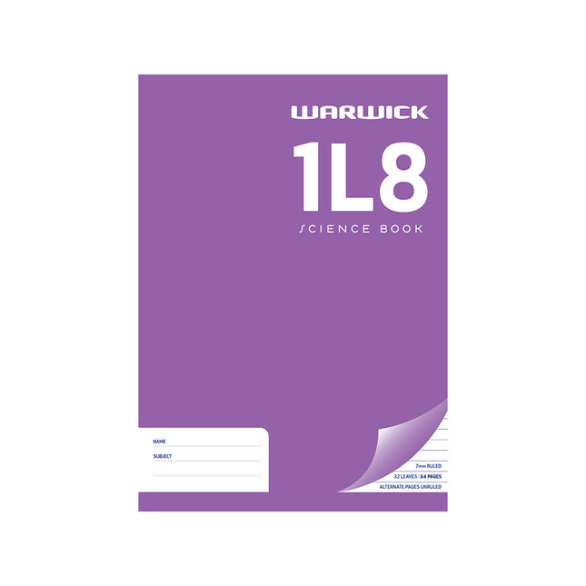 Warwick Exercise Book Science - 1L8