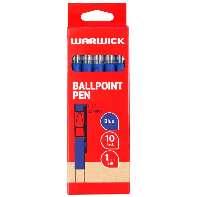 Warwick Pen Ballpoint Medium -  Blue Box 10