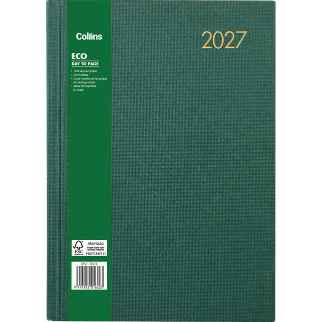 Collins Diary Eco A4 - Day Per View -  2027