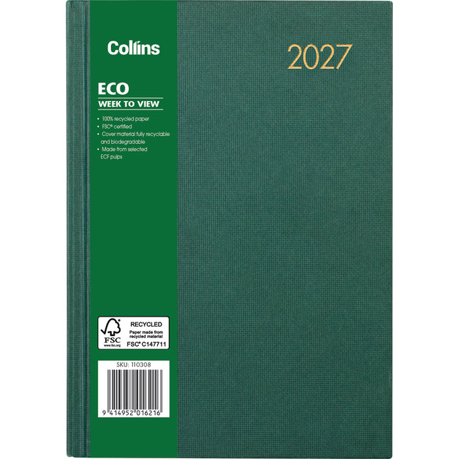 Collins Diary Eco A5 -  Week Per View - 2027