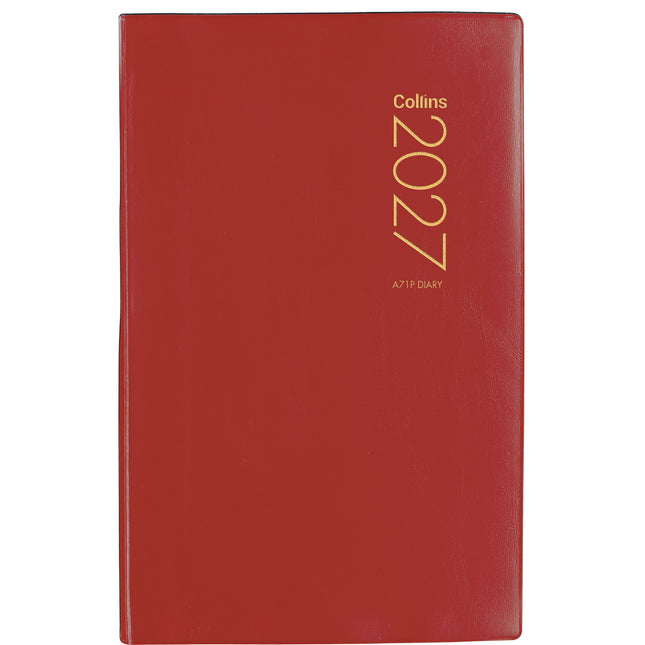 Collins Diary A7 - Day to View - Red - 2027