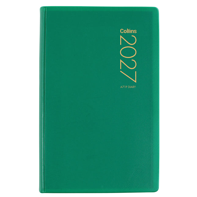Collins Diary A7 - Day to View - Green - 2027