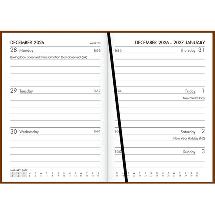 Collins Diary Rhapsody A7 - Week To View - Cappuccino - 2027