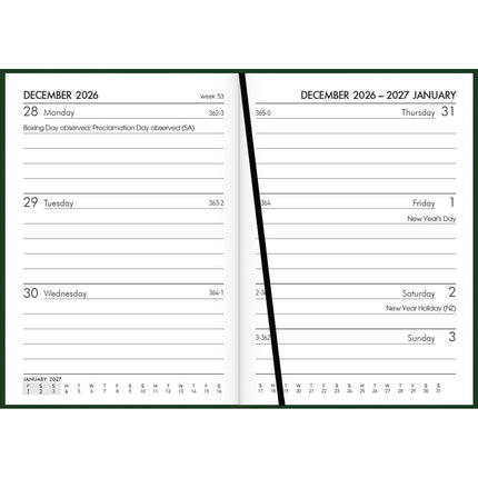 Collins Diary Rhapsody A7 - Week To View - Racing Green - 2027