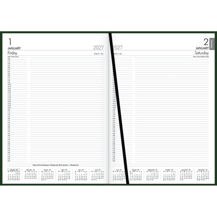 Collins Diary Rhapsody A4 - Day To View - Racing Green - 2027