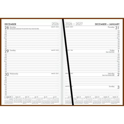 Collins Diary Rhapsody A5 - Week To View - Cappuccino - 2027