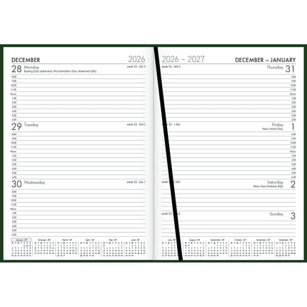 Collins Diary Rhapsody A5 - Week To View - Racing Green - 2027
