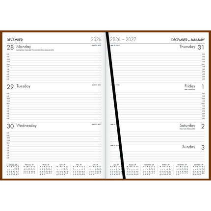 Collins Diary Rhapsody A4 - Week To View - Cappuccino - 2027