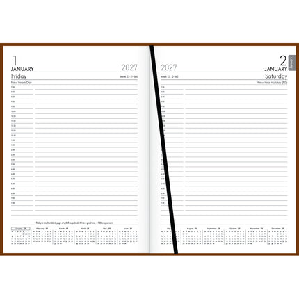 Collins Diary Rhapsody A5 - Day To View - Cappuccino - 2027