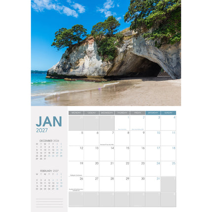 Collins Wall Calendar A4 - NZ Landscapes - 2027