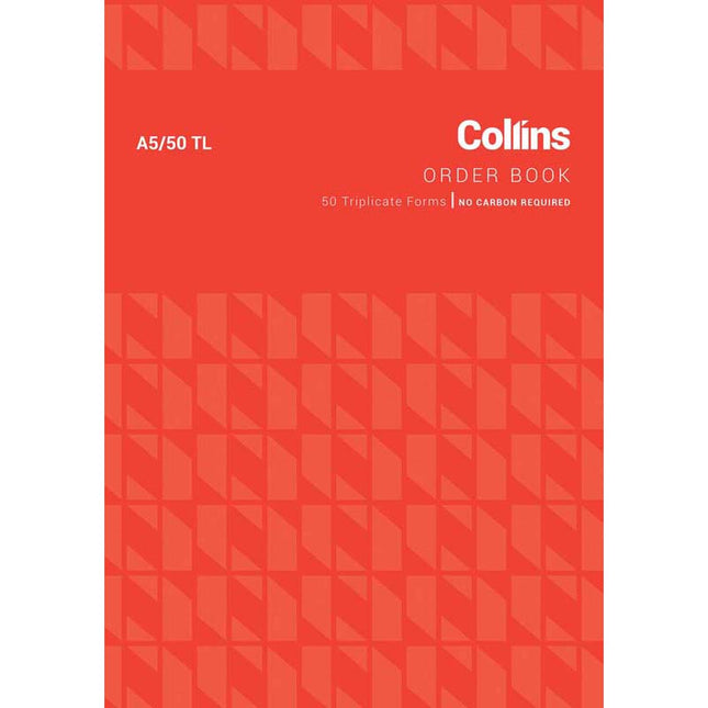 Collins Goods Order - A5 - 50 Triplicate Forms - No Carbon Required