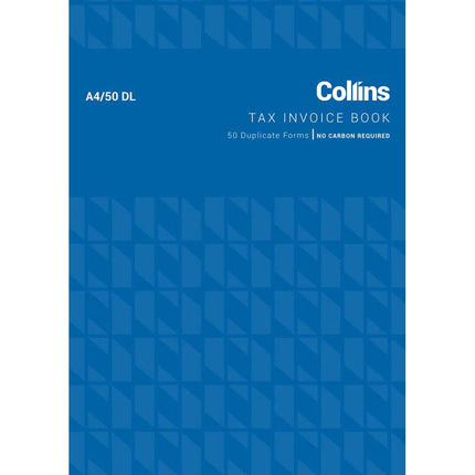 Collins Tax Invoice - A4 - 50 Duplicate Forms - No Carbon Required