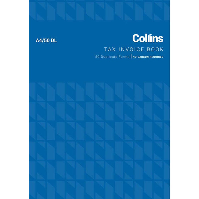 Collins Tax Invoice - A4 - 50 Duplicate Forms - No Carbon Required