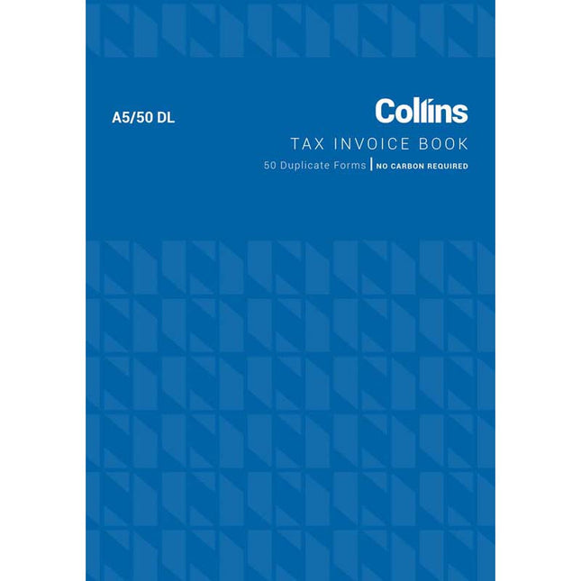 Collins Tax Invoice - A5 - 50 Duplicate Forms - No Carbon Required