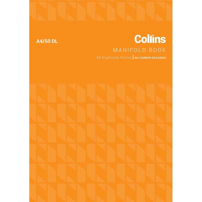 Collins Manifold - A4 - 50 Duplicate Forms - No Carbon Required