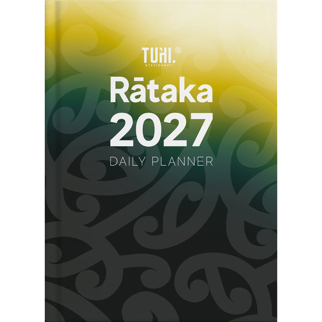 Tuhi Diary A5 - Day to View - Rataka Green Koru - 2027