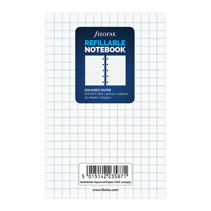 Filofax Refill - Pocket - Notebook - Notepaper Squared - White
