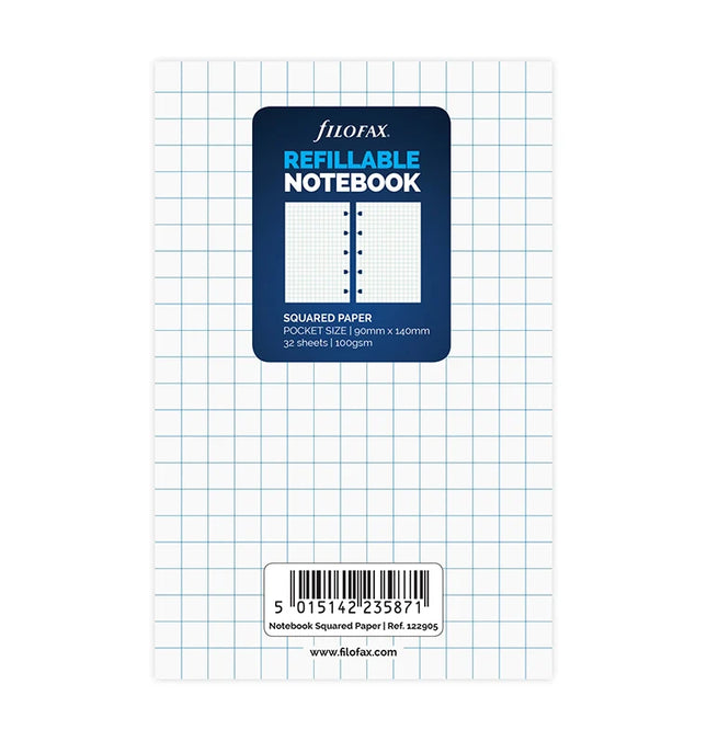 Filofax Refill - Pocket - Notebook - Notepaper Squared - White