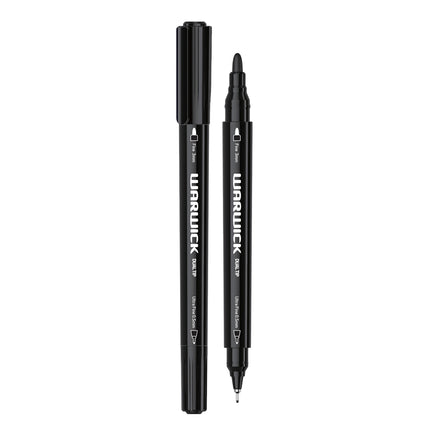 Warwick Permanent Marker - Dual Tip Fine/Ultra Fine - Black