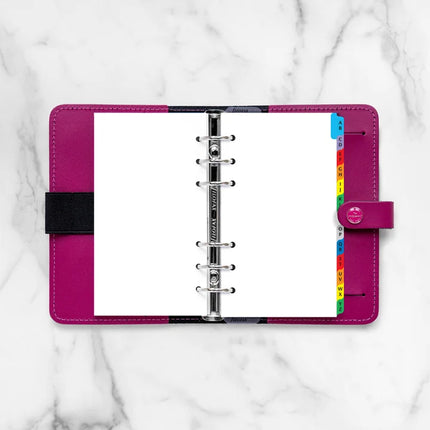 Filofax Organiser - Refill Personal - Index A-Z - 2 Letters per Tab - Multi-Coloured