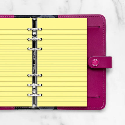 Filofax Organiser - Refill Personal - Notepad Ruled - Yellow