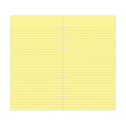 Filofax Organiser - Refill Personal - Notepad Ruled - Yellow