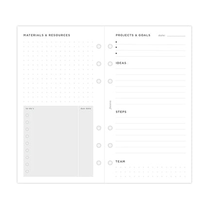 Filofax Organiser - Refill Personal - Project Management