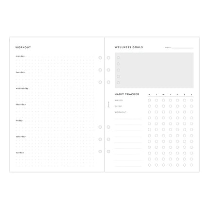 Filofax Organiser - Refill A5 - Wellness Tracker