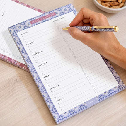 Filofax Notepad - Meal Planner (with magnet) - Mediterranean