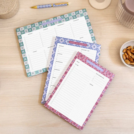 Filofax Notepad - Weekly Planner (with magnet) - Mediterranean