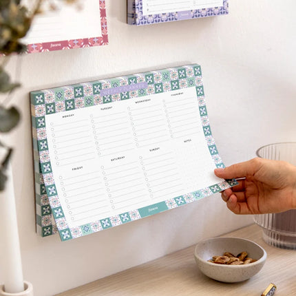 Filofax Notepad - Weekly Planner (with magnet) - Mediterranean