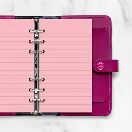 Filofax Refill - Personal - Notepaper Ruled - Pink
