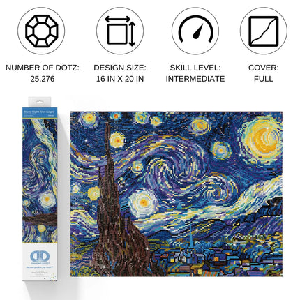 Diamond Dotz Diamond Kit - Stary Night (Van Gogh)