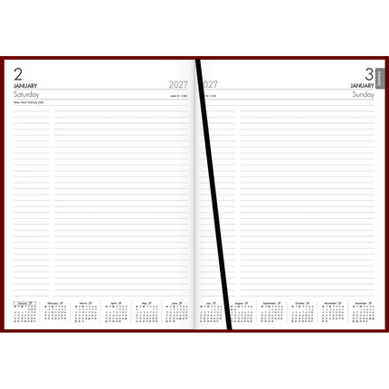Collins Diary A4 Red - Day to View - 2027