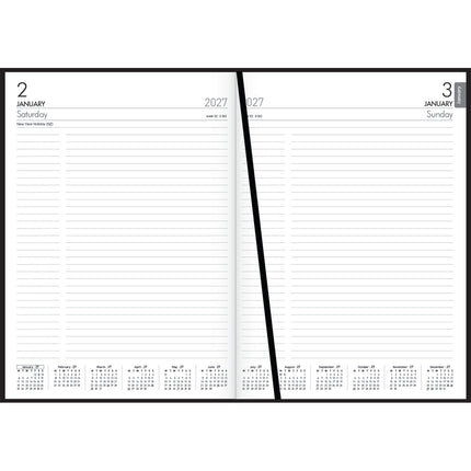Collins Diary A4 Executive Black - Day to View - 2027