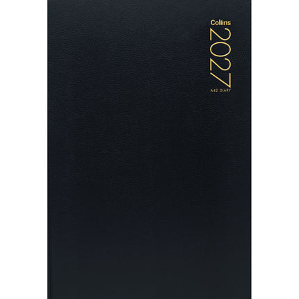 Collins Diary A4 Black - 2 Days to View - 2027