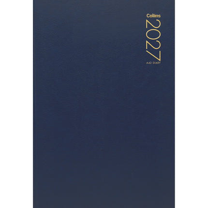 Collins Diary A4 Navy - 2 Days to View - 2027