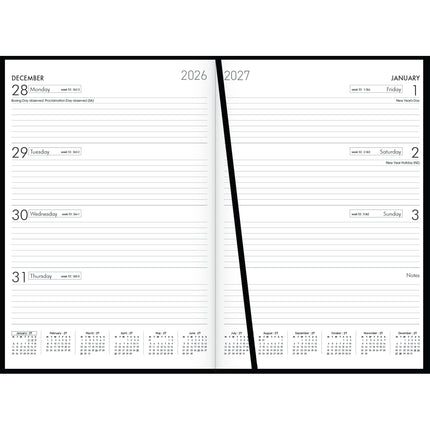 Collins Diary A4 Black - Week to View - 2027