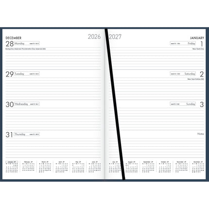 Collins Diary A4 Navy - Week to View - 2027