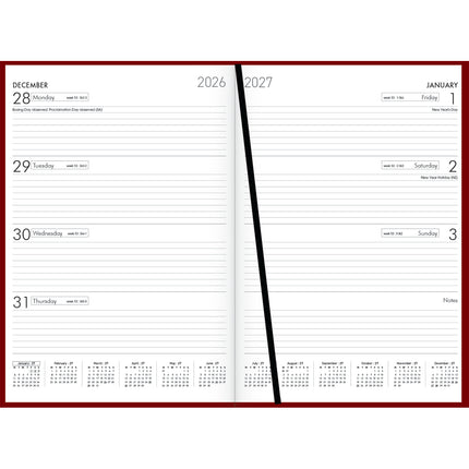 Collins Diary A4 Red - Week to View - 2027