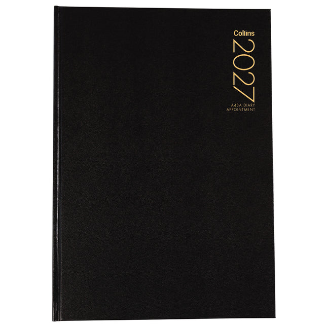 Collins Diary A4 Black - Week to View - Appointment - 2027