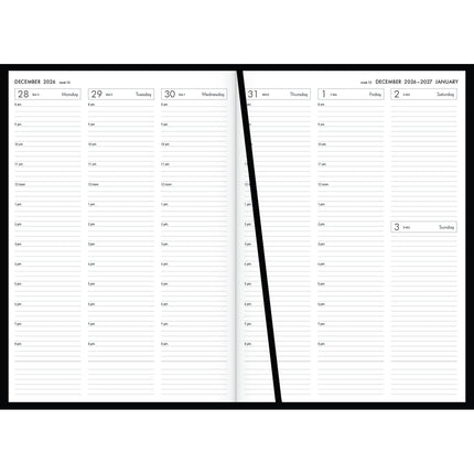 Collins Diary A4 Black - Week to View - Appointment - 2027